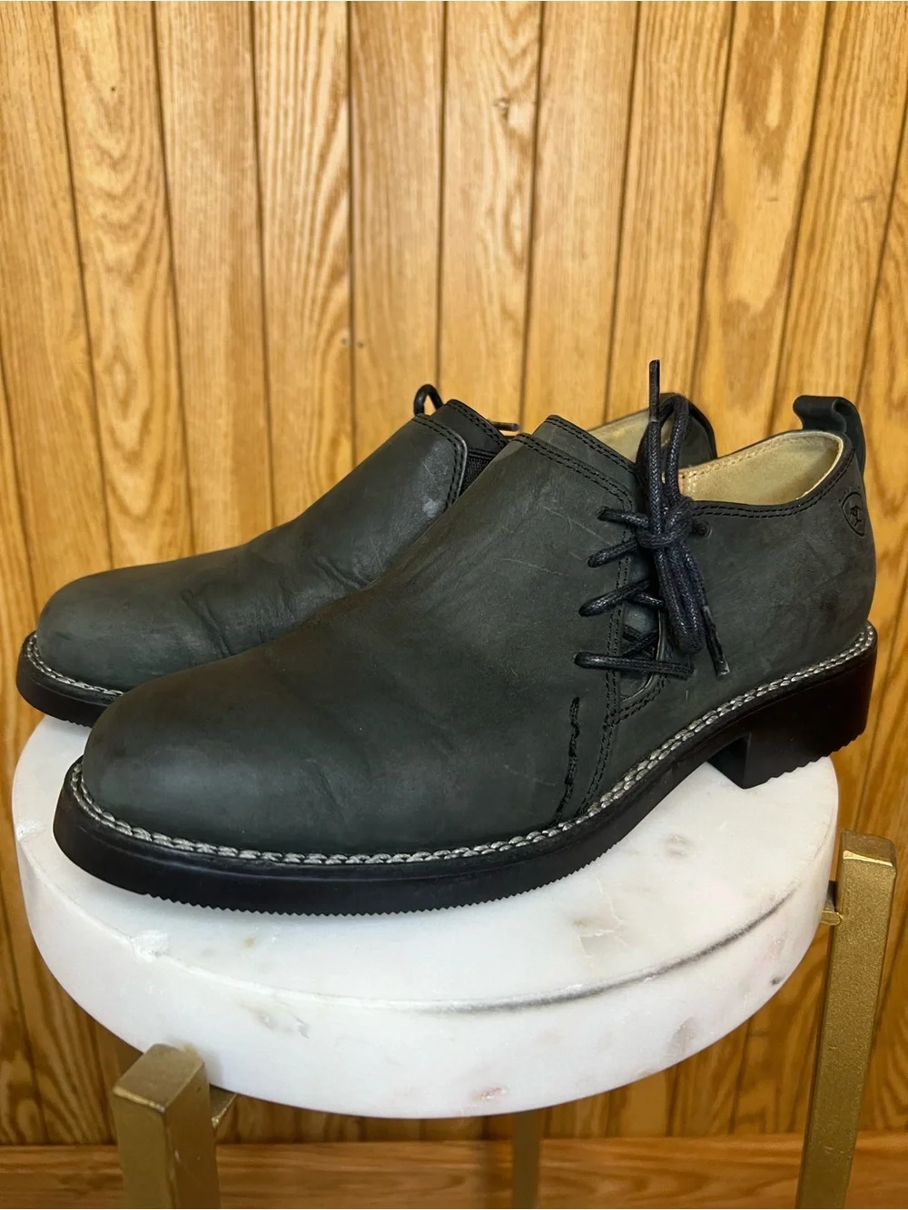 Ariat Dark Gray Women's Shooties Leather Lace Sided Shoes
